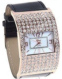 Relogio Toned Arched Quartz Leather W52274